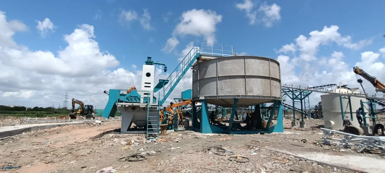 C&D WASTE RECYCLING PLANT WITH DRY AND WET PROCESSING
